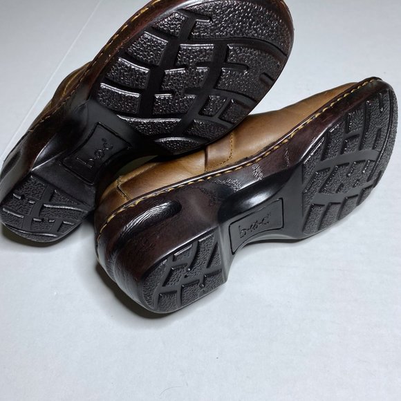 BOC Born Concept Womens Sz 6.5 M Brown Leather Slip On Clogs Mules Shoes Casual - Picture 4 of 12